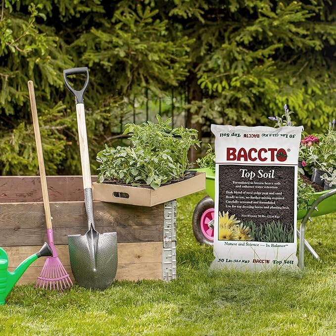 1550P Baccto Top Soil for Lawns, Gardens, and Raised Planting Beds with Reed Sedge, Peat, and Sand, 50 Pounds (8 Pack)