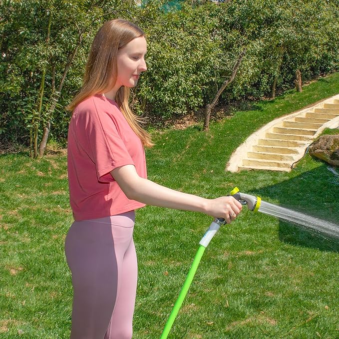 Fevone Garden Hose 50 ft., Lightweight Hybrid Water Hose, Flexible and Durable, Leak-Free Connections
