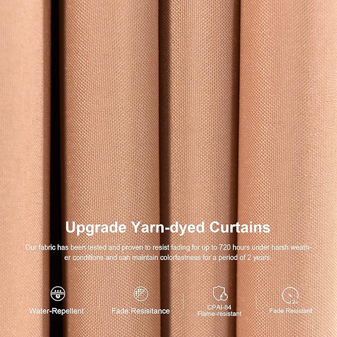 PURPLE LEAF 12' X 24' Outdoor Hardtop Gazebo Patio Wide Aluminum Frame Metal Double Roof with Heavy Duty Netting and Curtains for Permanent Hard Top Pavilion Screen, Khaki