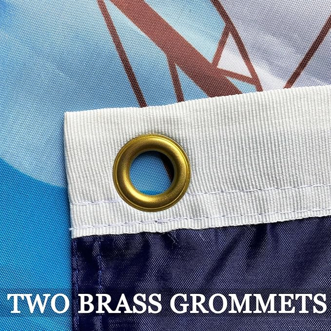 Double Sided Navy Outdoor Flag 4x6- Heavy Duty 3Ply 240D Polyester Vivid Colors- Navy Flag- 4 Rows Stitched and Canvas Header with 2 Brass Grommets