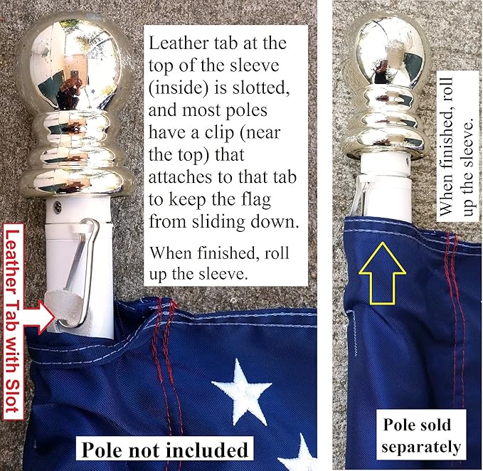 US Flag Factory - 3x5 FT Ireland Irish Flag (Pole Sleeve, Sewn Stripes) Outdoor SolarMax Nylon - Premium Quality (3x5 FT Pole Sleeve) - Made in America