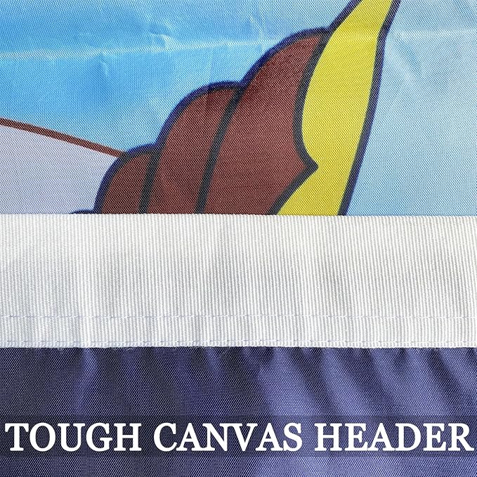 Navy Flag 2x3 Double Sided- Heavy Duty 3 Ply 210D- With Canvas Header & 2 Brass Grommets- Navy Flag 2x3 Outdoor Double Sided Heavy Duty