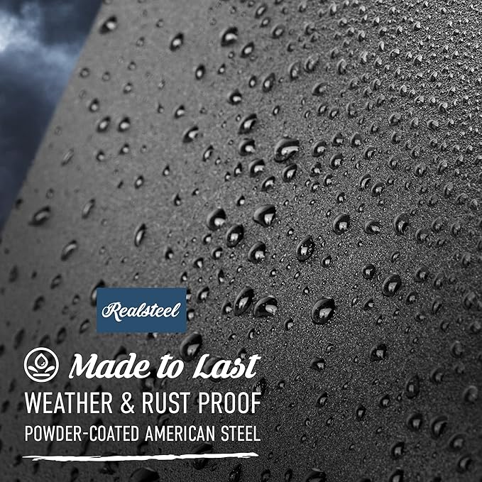 RealSteel Metal Garden Sculptures & Statues, Yard Art, Flowerbed Decoration, Outdoor Decor, Animal Stake Pack - Black