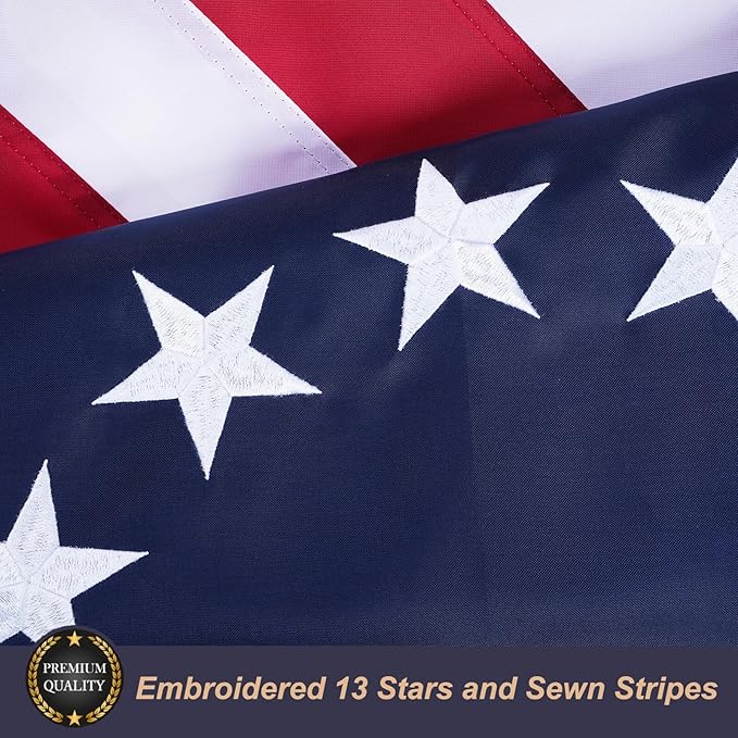 Homissor Betsy Ross Flag 4x6 Feet Embroidered 13 Star American Flags for 250th Anniversary Heavy Duty Outdoor Colonies Banner for Outside