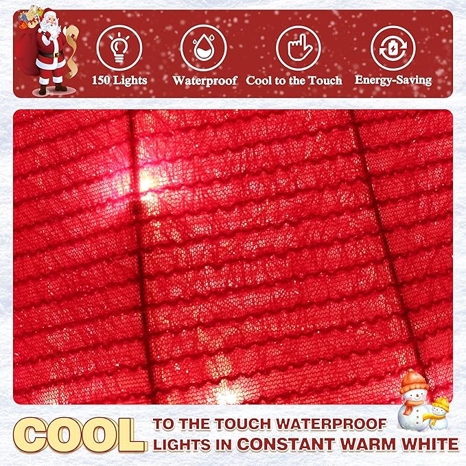 VEIKOU 6FT Christmas Decorations Outside Rooster, Outdoor 3D Light-up Chicken Hen Roster Christmas Decorations Outdoor for Yard Xmas Lawn Porch Holiday