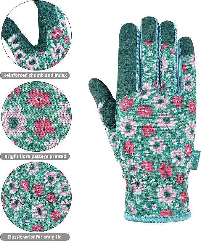 Gardening Gloves for Women and Men, Garden Gloves with Touch Screen, Thorn Proof Puncture Resistant Working Gloves, Gardening Gifts for Women, Size Large