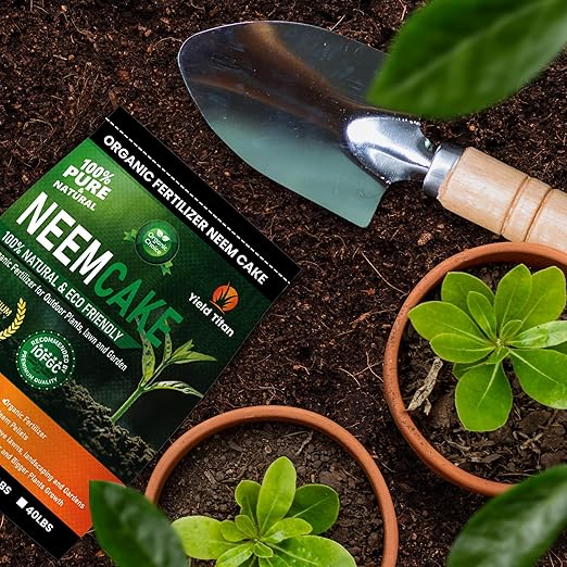 Premium Neem Cake, Natural Fertilizer for Gardening and Soil Amendment (10LB)