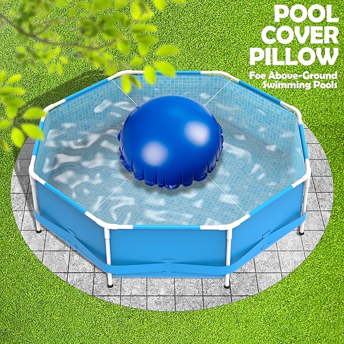Sfcddtlg 4 x 4 Ft Pool Air Pillows for Above Ground Pools- Round Winter Pool Cover Pillow- Ice Equalizer Air Pillow- Swimming Pool Winterizing Closing Pillow with Ropes for Support Pool Covers