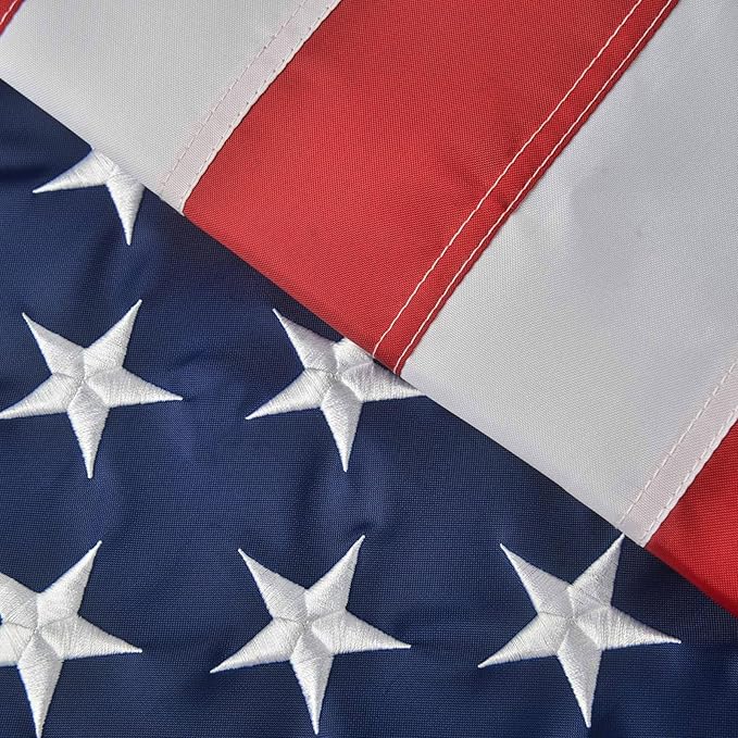 American Flag 3x5 Outdoor, US Flag/USA Flag with 300D Oxford Polyester, Sewn Stripes, Brass Grommets, Embroidered Stars, for Outdoor Use