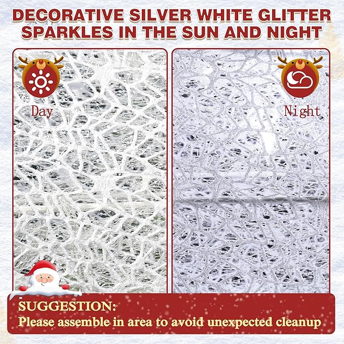 MUPATER Lighted Nativity Scene Outdoor Christmas Decoration, Christmas Holiday Yard Decor Nativity Set for Lawn, Yard Home Party with Lights, White