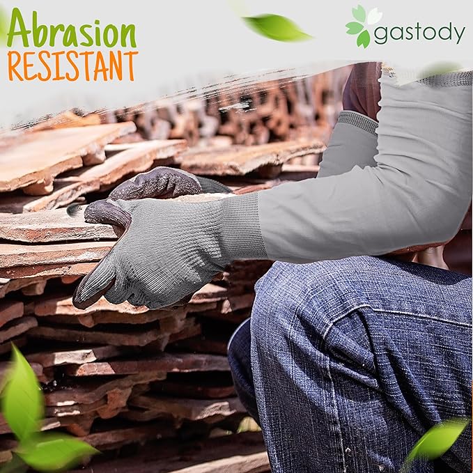 Gastody™ Long Sleeve Gardening Gloves Women and Men - Long Cuff Garden Gloves, Multipurpose Heavy Duty Outdoor and Indoor