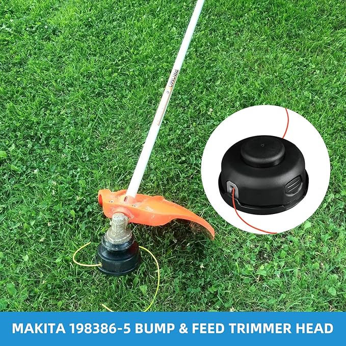 198386-5 for Makita Bump & Feed String Trimmer,Linetrimmer Head Spool Assembly,Replacement XRU11Z XRU12 XRU04Z, fits All M8x1.25LH Trimmers