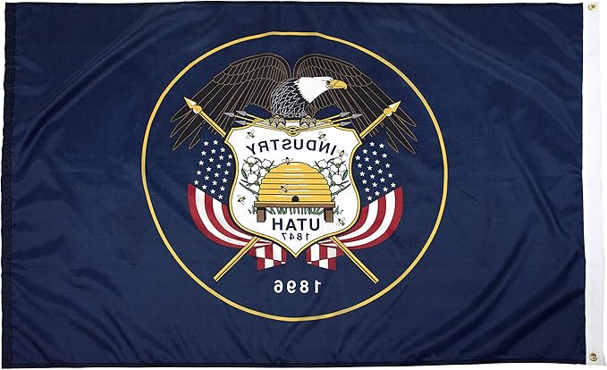 FlagSource Utah Nylon State Flag, Made in the USA, 5x8'