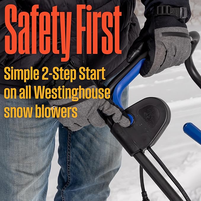 Westinghouse WSnow23 Corded Snow Blower 23 Inch, Dual LED Lights, 1800W Watt Motor, Electric Snow Blower with 25ft Throwing Distance, Plows 800lbs/min, Adjustable Chute