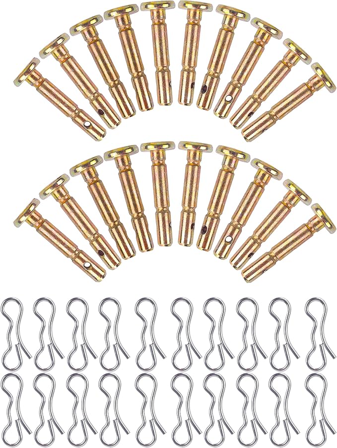 20 pcs Shear Pins + 20 pcs Cotters Pins for 738-04124A Troy Bilt 714-04040 738-04124 Snowblowers Replacement