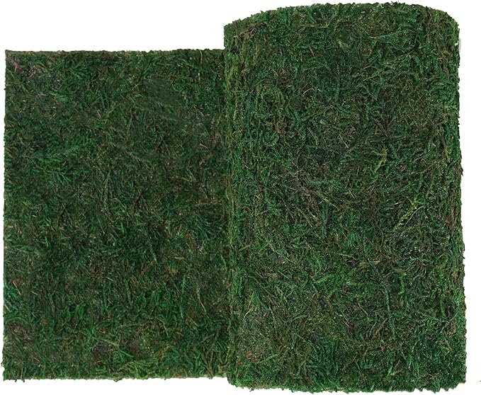 Byher Dried Moss Table Runner for Party Garden Decoration , Dark Green (14cm X 130cm ( 5.5" x 51" ))