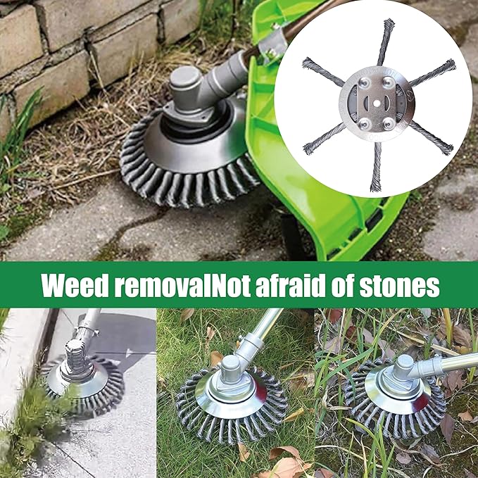 6 Inch Premium Indestructible Trimmer Head for Electric Battery Powered Cordless String Trimmer | Replaceable Blades for Weed Trimmer & Weed Eater | Heavy Duty Nylon Line Head for Garden, Yard Lawn