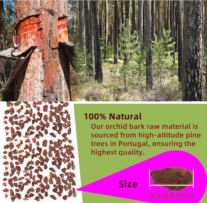 18qt Orchid Bark Horticultural Grade- Ideal for Phalaenopsis, Epiphytic Orchids, and Other Plants Potting, Repotting, Root Development, and Water Retention