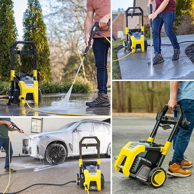Kärcher Pressure Washer K1800PS, CETA Certified, 3 Spray Nozzles, Detergent Tank, for Cars, Driveways, Siding, Patios, 1.2 GPM