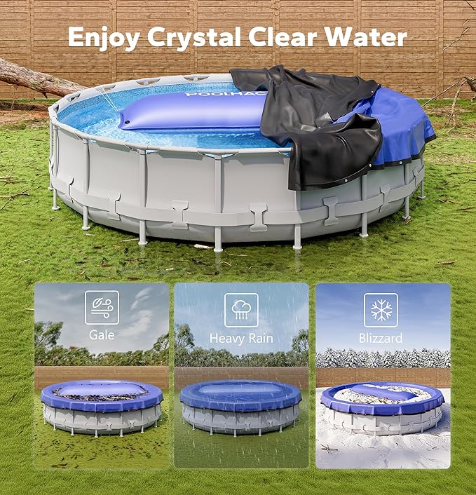 Pool Pillows for Above Ground Pools, Winterizing Ice Equalizer 0.5mm Ultra Thick Pool Cover Air Pillow for Winter, Pool Closing Kit for Above-Ground Swimming Pool， 4x15ft