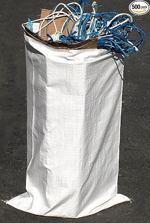 Sandbaggy Large Sandbags - Size: 25" x 40" - Thick Heavy Duty Contractor Bags, Heavy Duty Garbage Bags, Dumpster Bag, Construction Trash Bags, 6 mil (500 Bags)