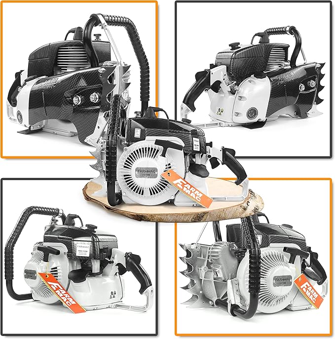 FARMMAC F070W Gas Chainsaw with 36 Inch Alloy Solid Bar, 105cc 2-Cycle Gasoline Power Chain Saws, 4.8KW 6.5HP Power Chain Saw for Milling Work, All Parts Compatible with MS070 090 Neotec NS8105