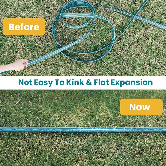 LINEX Sprinkler Soaker Hose 25 ft for Garden Lawn Watering Hose with Hose Stakes