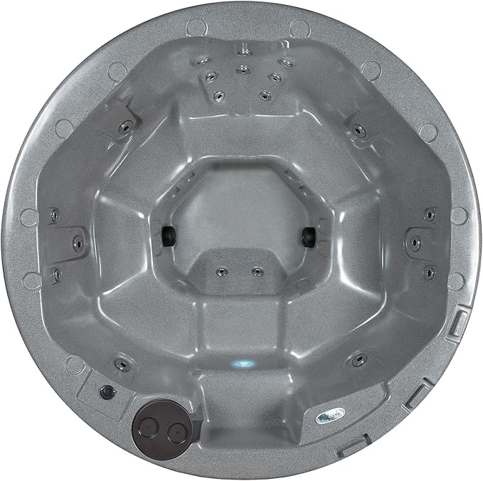 Essential Hot Tubs, Arbor Hot Tub, Arrives with Free Insulated Cover, Gray Granite, Seats 6, Plug into Standard Outlet (120 Volts), Hydrotheraphy 2025, Made in USA