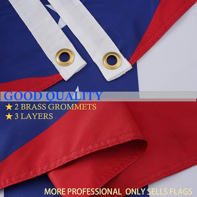 Bradford Ohio State Flag 3x5 ft Outdoor, Double Sided Burgee Heavy Duty, 3 Layers OH State Flag With 2 Brass Grommets for Outside House Long Lasting