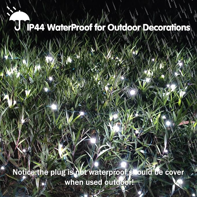 Christmas Lights Outdoor Decorations for Bushes,LED Connectable Bush Christmas Lights Outdoor Yard Mesh Shrub Net Light for Party, Holiday, Wedding, Tree,Bushes (Cool White)