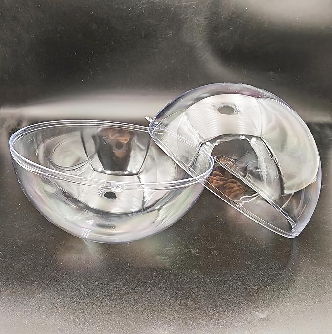 Acrylic Hollow Ball, Clear Plastic Fillable Ornaments Ball, DIY Clear Plastic Balls for New Years Present,Xmas Tree,Home Decoration,Wedding,Party (14cm/5.51inch,10pcs)