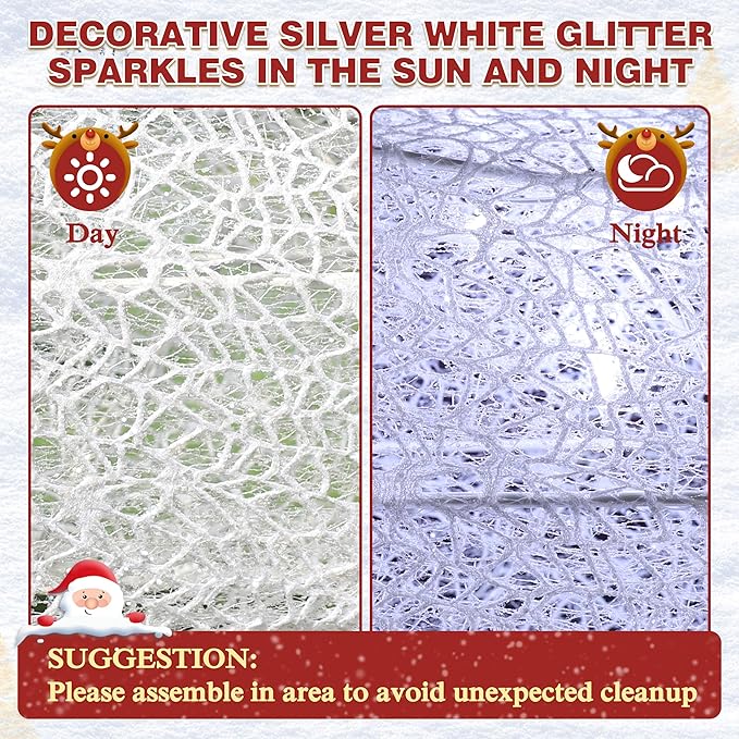 VEIKOU 6FT Lighted Lamp Post for Outdoor Christmas Decorations, Light-up Street Lamp with 120 LED Lights & Red Bow, Christmas Decorations Outside for Yard Garden Lawn Porch Holiday Xmas