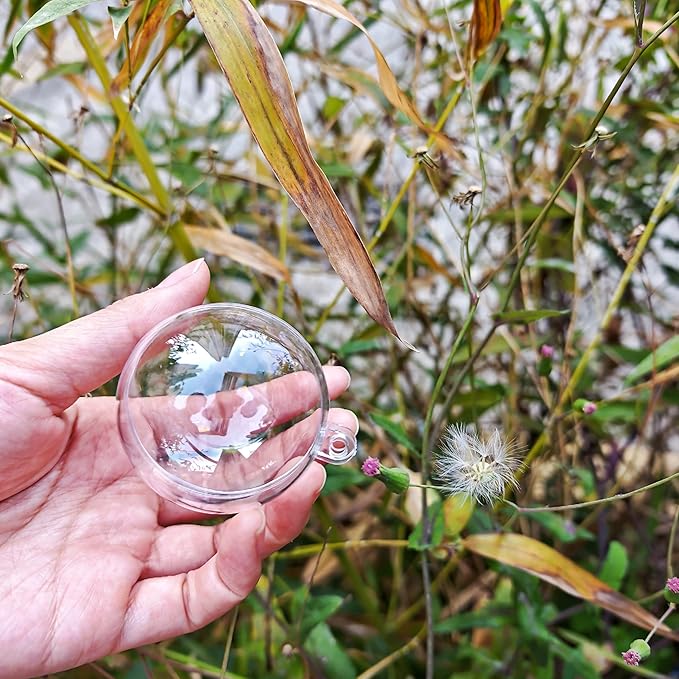 Acrylic Hollow Ball, Clear Plastic Fillable Ornaments Ball, DIY Clear Plastic Balls for New Years Present,Xmas Tree,Home Decoration,Wedding,Party (6cm/2.36inch,20pcs)