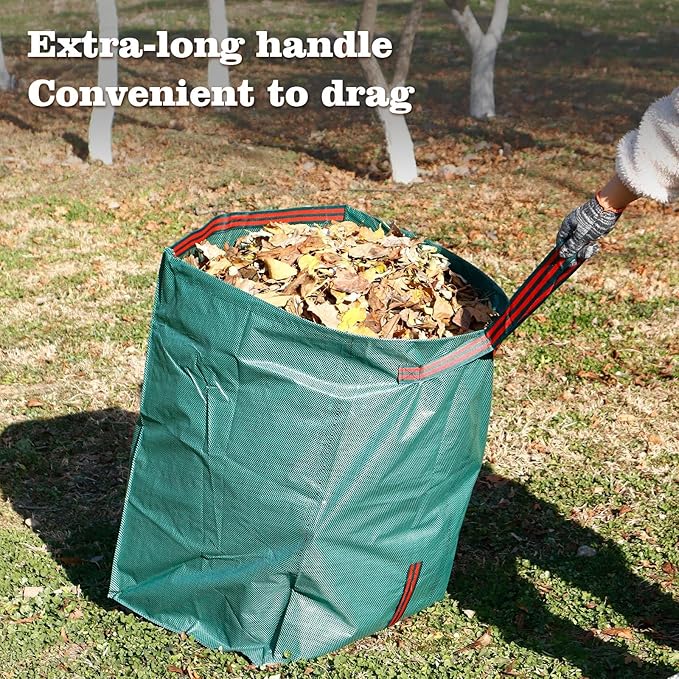 Leaf Collector, Large Yard Dustpan-Type Lawn and Leaf Bags, 53-Gallon Reusable Garden Bags for Leaves, Debris, Grass, Clippings, Lawn Trash