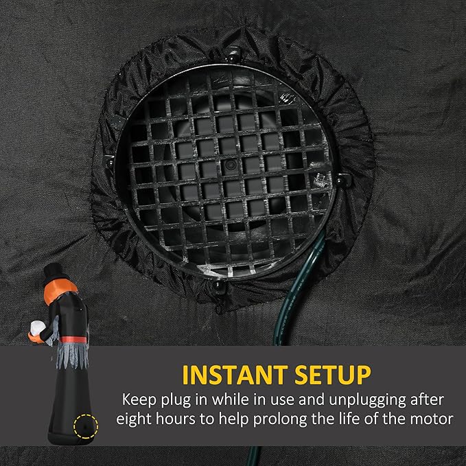 12ft Inflatable Halloween Decoration Pumpkin Reaper with Skeleton Skull, Waterproof Outdoor Decorations, Blow Up LED Yard Decor for Garden, Lawn, Party, Holiday