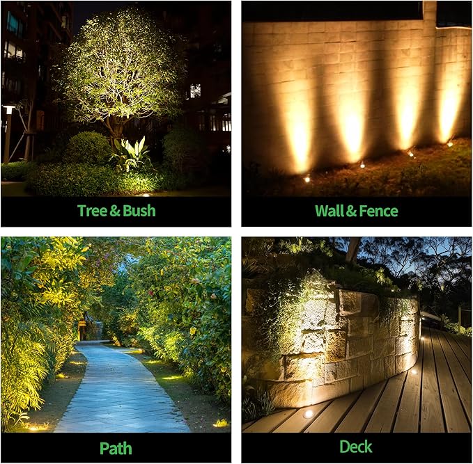 Low Voltage Inground Landscape Lights - Soft White & Bright White 5 Selectable Colors Well Light, Outdoor LED Flush in-Grade Fixture, ORB Aluminum for Floor Tree Yard 9W 700LM 10 Pack