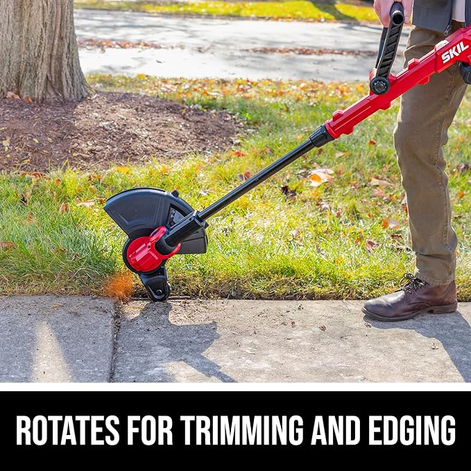 SKIL PWR CORE 20 12" Pivoting Head String Trimmer, 20-Volt Battery and Charger Included - LT1200B-11