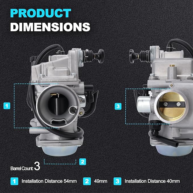 TRX350 Carburetor Compatible with Honda Rancher 350 TRX350TM TRX350TE 350ES 350FE 350FMTE 2000-2006,TRX350 Fourtrax 1986-1987, TRX450FE TRX450FM Foreman 2002-2004, TRX450S TRX450ES Foreman