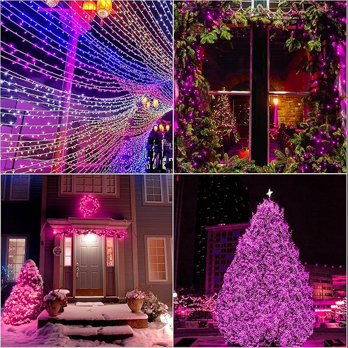 33ft Valentine's Day String Lights, Christmas Decorative Mini Lights, 100 LED Pink Fairy Starry String Lights Plug in, 11 Lighting Modes for Valentines Day Tree Decorations (Pink)