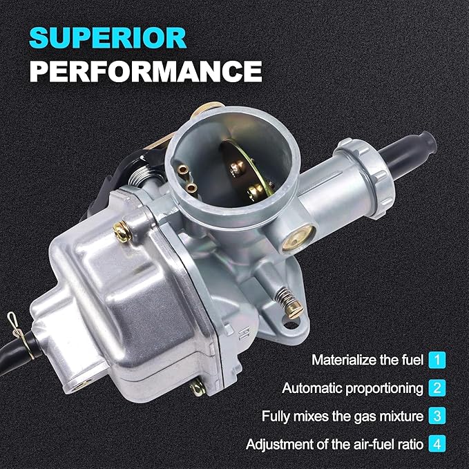 Carburetor Compatible with Honda XR100 1981-1984, XR100R 1985-2004, XR200 1980-1984, XR200R 1981-2002, CB125S 1973-1985 & 1990, CRF100F 2004-2013, XL100S 1979-1985, XL125S 1979-1985