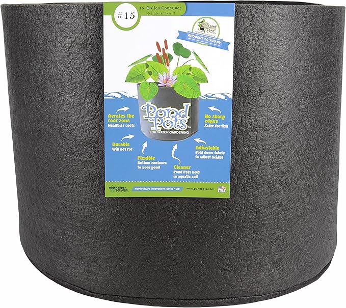 Smart Pot Pond Flexible Aquatic Plant Container for Water Gardening, 15 Gallon